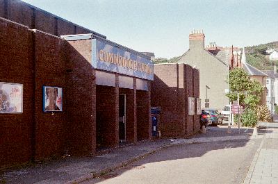 The Commodore Cinema in Aberystwyth, opened in 1976. Taken on 35mm film with a Kodak Retinette 1A.